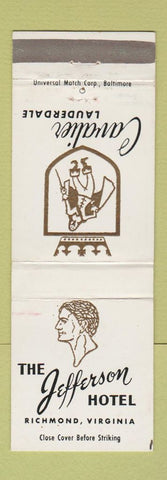 Matchbook Cover - Jefferson Hotel Richmond VA