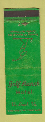 Matchbook Cover - Golf Ranch Motel Virginia Beach VA