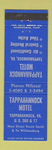 Matchbook Cover - Tappahannock Motel VA