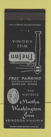 Matchbook Cover - Martha Washington Inn Abingdon VA