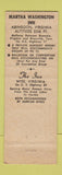 Matchbook Cover - Martha Washington Inn Abingdon VA