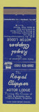 Matchbook Cover - Royal Clipper Motor Lodge Virginia Beach VA