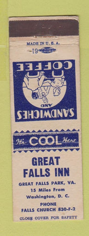Matchbook Cover - Great Falls Inn Great Falls Park VA