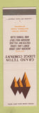 Matchbook Cover - Grand Teton Lodge Company National Park WY