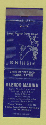 Matchbook Cover - Glendo Marina Fishing Cafe Motel Glendo WY