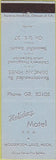 Matchbook Cover - Holiday Motel Houghton Lake MI