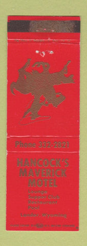 Matchbook Cover - Hancock's Maverick Motel Lander WY WEAR