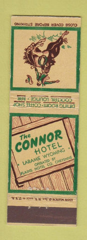 Matchbook Cover - Conner Hotel Laramie WY cowboy