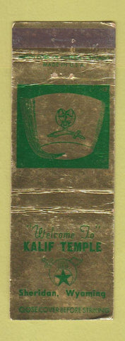 Matchbook Cover - Kalif Temple Sheridan WY Shriners WEAR