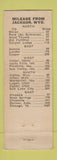Matchbook Cover - McGee's Foods Jackson WY WEAR low phone #