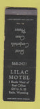Matchbook Cover - Lilac Motel Basin WY WEAR