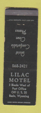 Matchbook Cover - Lilac Motel Basin WY WEAR