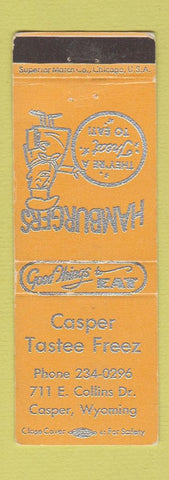 Matchbook Cover - Casper Tastee Freez hamburgers Casper WY