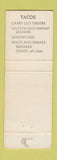 Matchbook Cover - Casper Tastee Freez hamburgers Casper WY