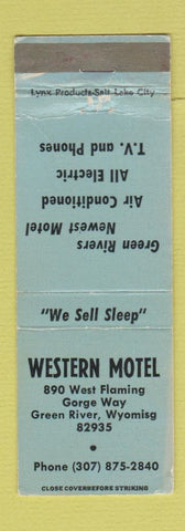Matchbook Cover - Western Motel Green River WY WEAR