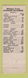 Matchbook Cover - McGee's Foods Jackson WY low phone #
