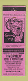 Matchbook Cover - Riverview Hotel Restaurant Quantico VA