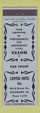 Matchbook Cover - Capitol Hotel Richmond VA WEAR