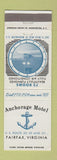 Matchbook Cover - Anchorage Motel Fairfax VA