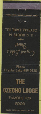 Matchbook Cover - Czecho Lodge Crystal Lake IL