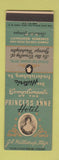 Matchbook Cover - Princess Anne Hotel Fredericksburg VA