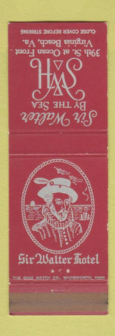 Matchbook Cover - Sir Walter Hotel Virginia Beach VA