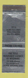 Matchbook Cover - Title Insurance Agency Casper WY WEAR