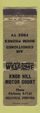 Matchbook Cover - Knob Hill Motor Court Hillsville VA WEAR