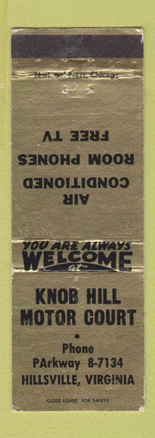 Matchbook Cover - Knob Hill Motor Court Hillsville VA WEAR