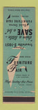 Matchbook Cover - Furniture Fair Budd Sterns Hollins VA