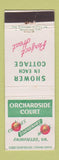 Matchbook Cover - Ochardside Court Motel Fairfield VA WEAR