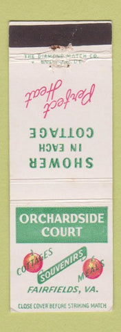 Matchbook Cover - Ochardside Court Motel Fairfield VA WEAR
