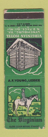 Matchbook Cover - Virginian Hotel Lynchburg VA WEAR