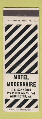 Matchbook Cover - Motel Modernaire Winchester VA