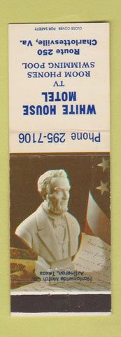 Matchbook Cover - White House Motel Charlottesville VA