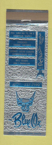 Matchbook Cover - Blue OX Restaurant Casper WY