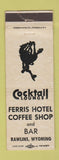 Matchbook Cover - Ferris Hotel Rawlins WY WEAR