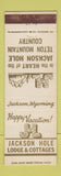Matchbook Cover - Jackson Hotel Lodge Cottages WY