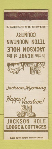 Matchbook Cover - Jackson Hotel Lodge Cottages WY