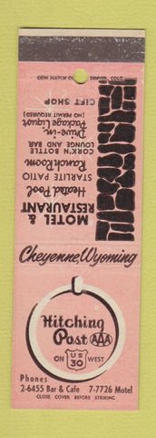 Matchbook Cover - Hitching Post Motel Restaurant Cheyenne WY