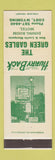 Matchbook Cover - The Green Gables Motel restaurant Cody WY