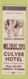 Matchbook Cover - Culver Hotel Guernsey WY WEAR