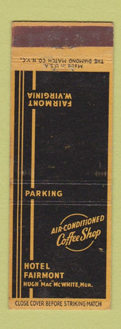 Matchbook Cover - Hotel Fairmont Fairmont WV WEAR