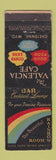 Matchbook Cover - Valencia Cafe Cheyenne WY WEAR