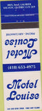 Matchbook Cover - Motel Louise Ste Foy Quebec
