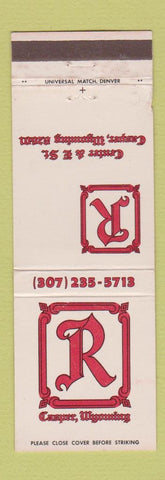 Matchbook Cover - R Casper WY WEAR
