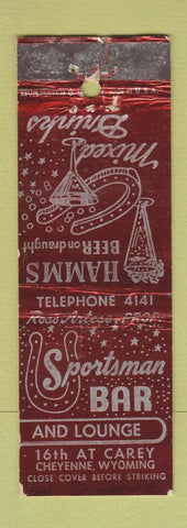 Matchbook Cover - Sportsman Bar Lounge Cheyenne WY WORN