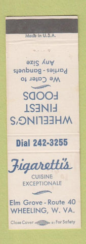 Matchbook Cover - Figaretti's Restaurant Wheeling WV