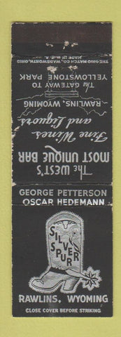 Matchbook Cover - Silver Spur Rbar Rawlins WY WEAR