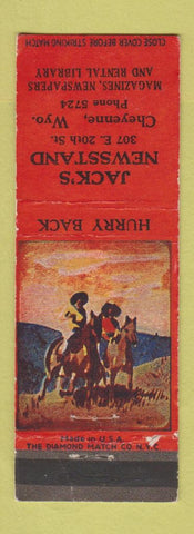 Matchbook Cover - Jack's News Stand Cheyenne WY WEAR